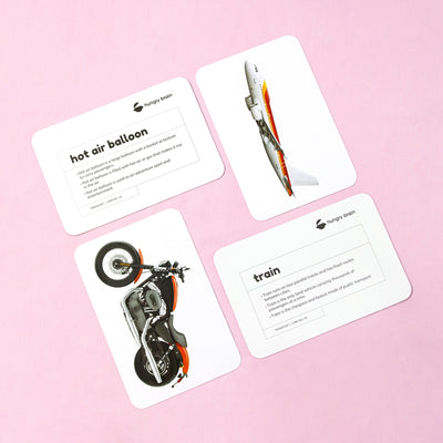 Educational - Transport Flash Cards for Kids Early Learning