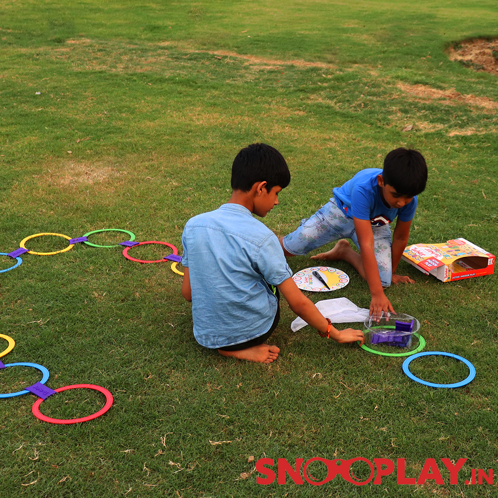 2 in 1 Twister and Hopscotch (With Spinner & Carrying Case) - Active Play Game