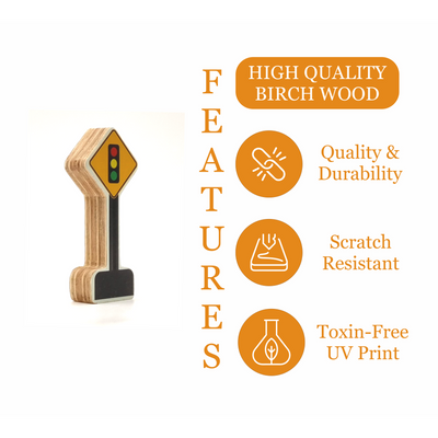 Wooden Road & Safety Signs 12 in 1 Toy Set
