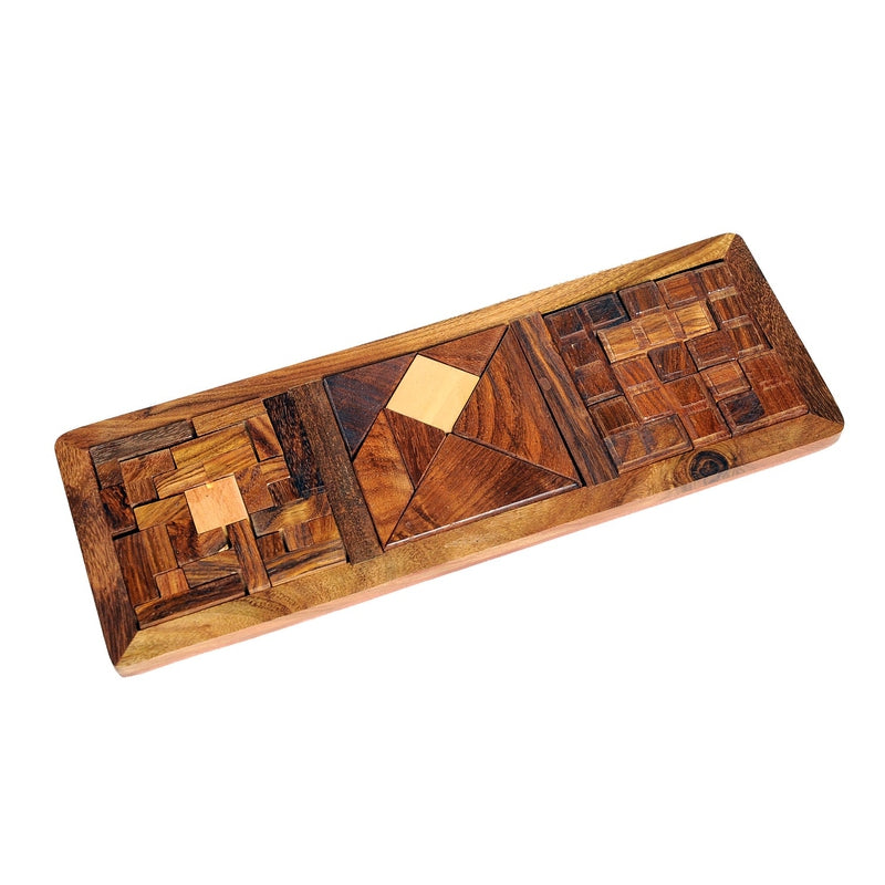 Wooden Tray 3 in 1 Puzzle