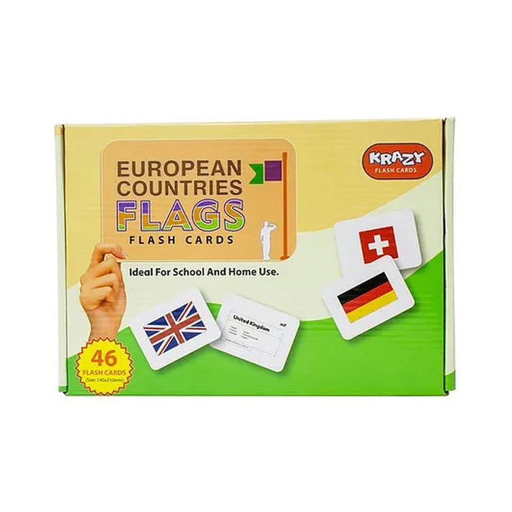 European Countries Flags  Education Flash Card for Kids