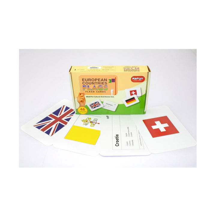 European Countries Flags  Education Flash Card for Kids