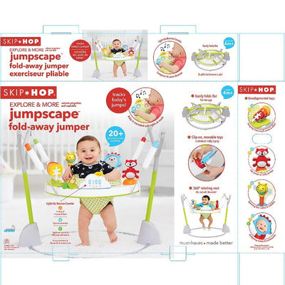 E&M Jumpscape Fold-Away Activity Jumper-Fox