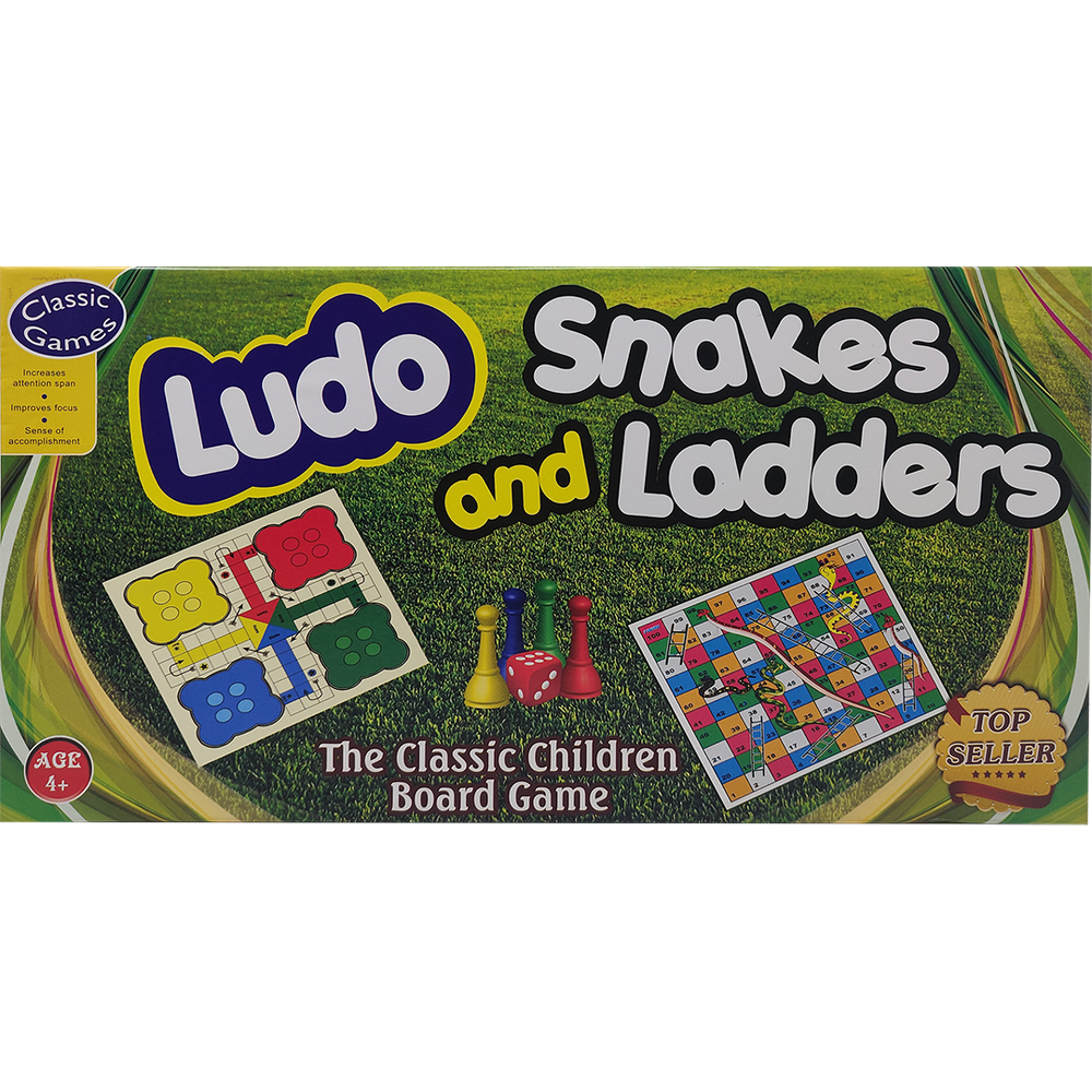 Ludo Snakes and Ladders Board Game (4 Years till Grown Ups)