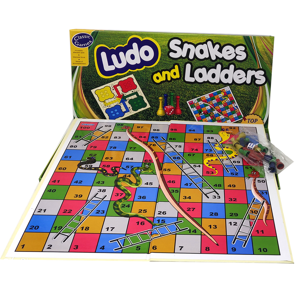 Ludo Snakes and Ladders Board Game (4 Years till Grown Ups)