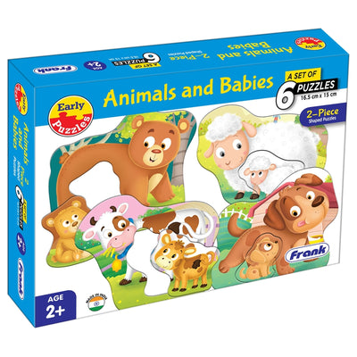 Animals And Babies - A Set of 6 Puzzles - 2 Pieces