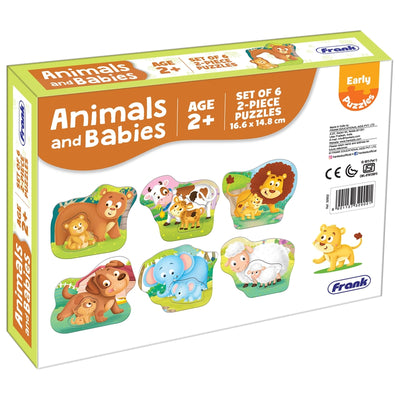 Animals And Babies - A Set of 6 Puzzles - 2 Pieces