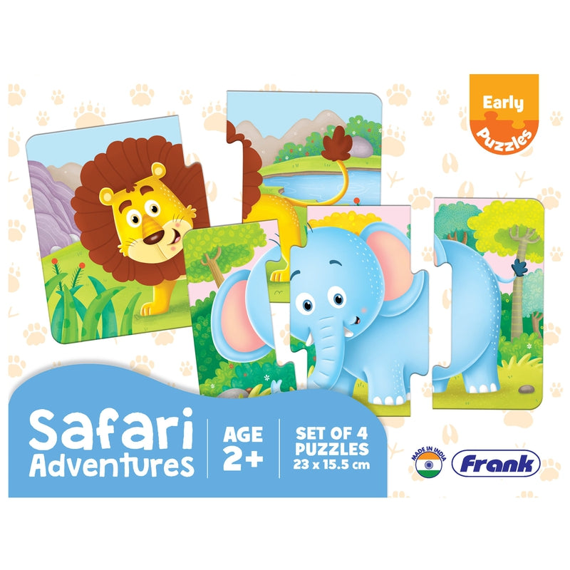 Safari Adventures - A Set of 4 Puzzles - 2, 3, 4 & 5 Pieces