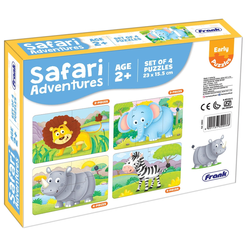 Safari Adventures - A Set of 4 Puzzles - 2, 3, 4 & 5 Pieces