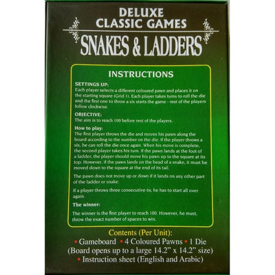 Deluxe Classic Games Snakes & Ladders