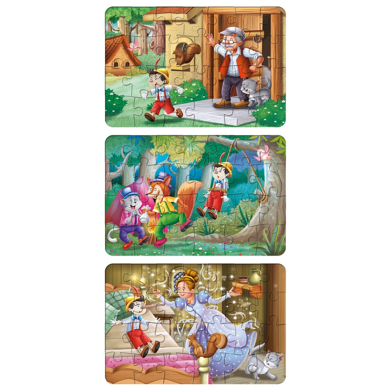 Pinocchio - A Set Of 3 Puzzles - 26 Pieces Each