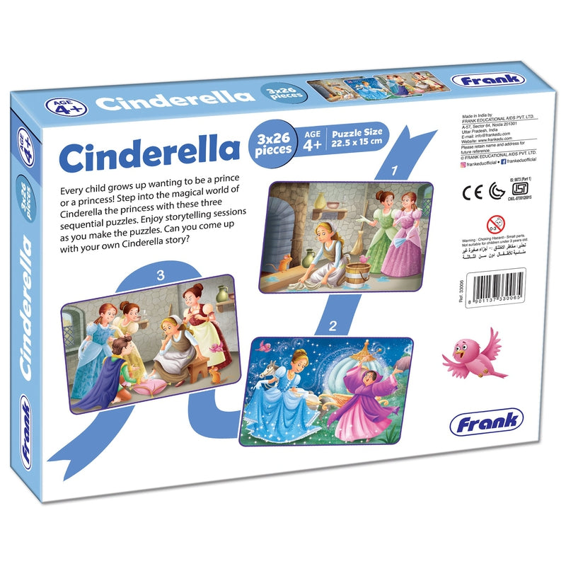 Cinderella - A Set Of 3 Puzzles - 26 Pieces Each