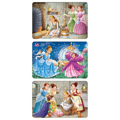 Cinderella - A Set Of 3 Puzzles - 26 Pieces Each