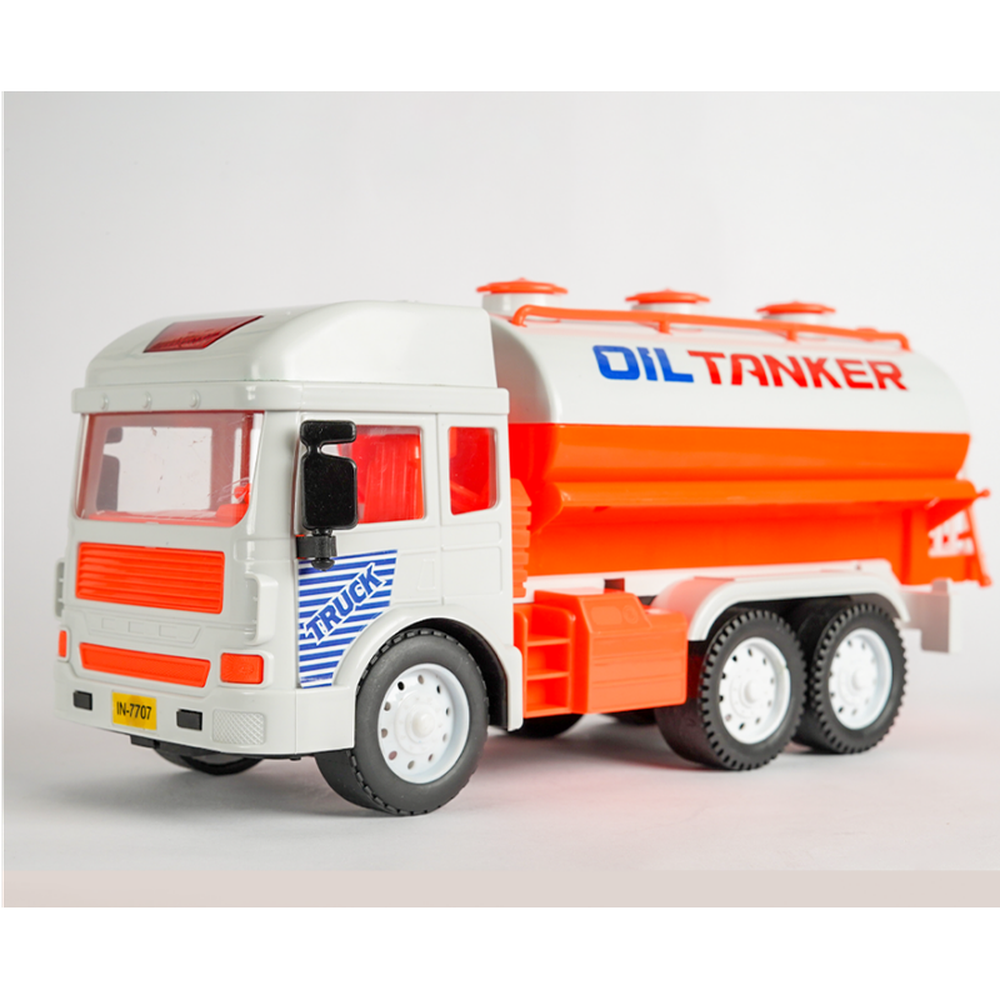 Friction Powered Realistic Oil Tanker Truck Toy