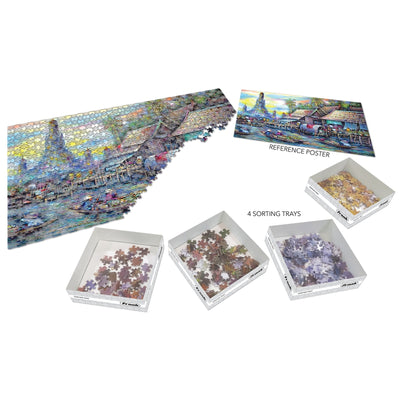 Floating Market 1000 Piece Jigsaw Puzzle