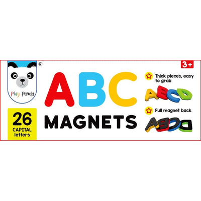 ABC Magnets Small Letters - 26 Magnetic Letters that work on any Fridge and Dry Erase Magnetic Board - Ideal for Alphabet Learning & Spelling Games - Made from Non-Toxic material with full Magnet Back