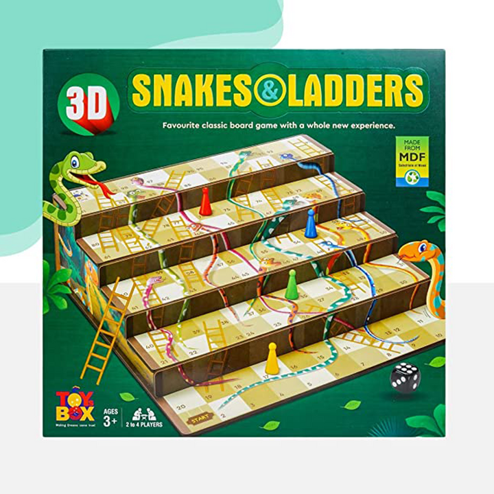 3D Snakes and Ladders Board Game