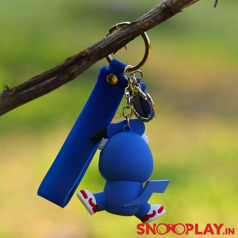 3D Donald Duck Keychain with Lobster Clasp Hook & Band