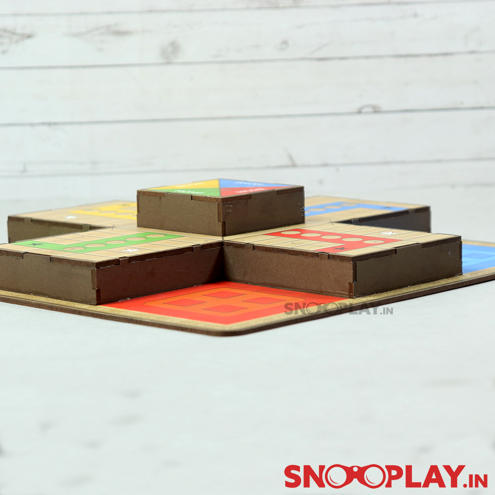 3D Ludo Wooden Board Game (4 Years till Grown Ups)