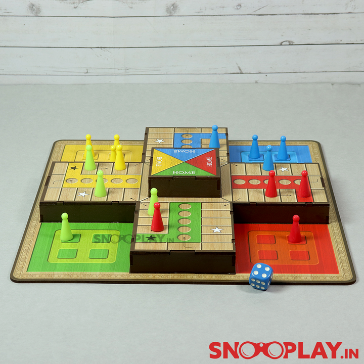 3D Ludo Wooden Board Game (4 Years till Grown Ups)