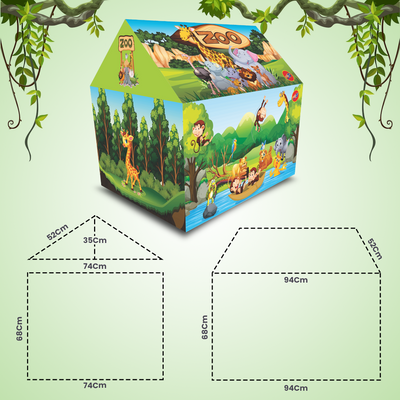 Zoo and Jungle Theme Play Tent House for Kids