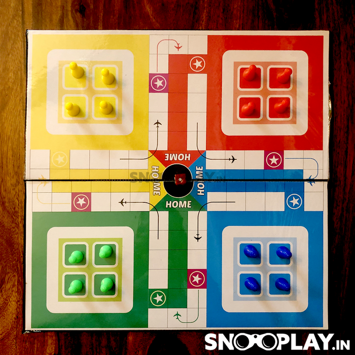 Foldable Magnetic Ludo, Snakes and Ladders Board Game