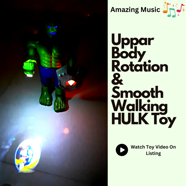 Hulk Toys | Action Figure | Avengers Figures | Rotate | Lightning | Music | Walking