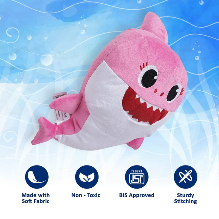 Baby Shark Singing Plush Toy - 8 Inch (6 Months - 7 Years) | Pink