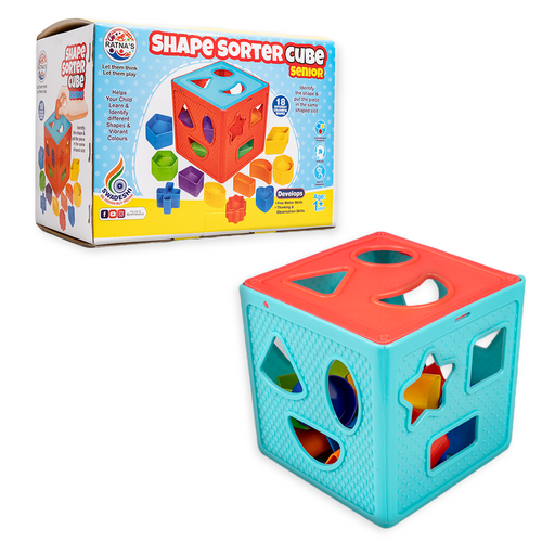 Ratna's Shape Sorter Cube Senior - 18 Pieces (1-3 Years)