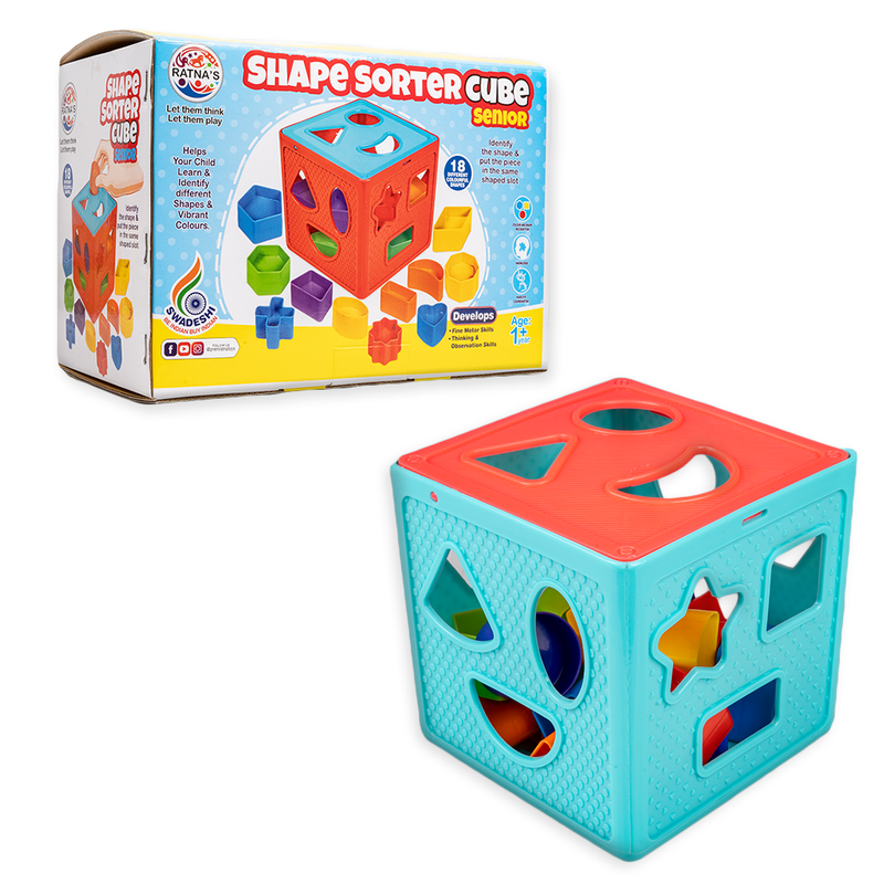 Shape Sorter Cube Senior (18 Pieces)