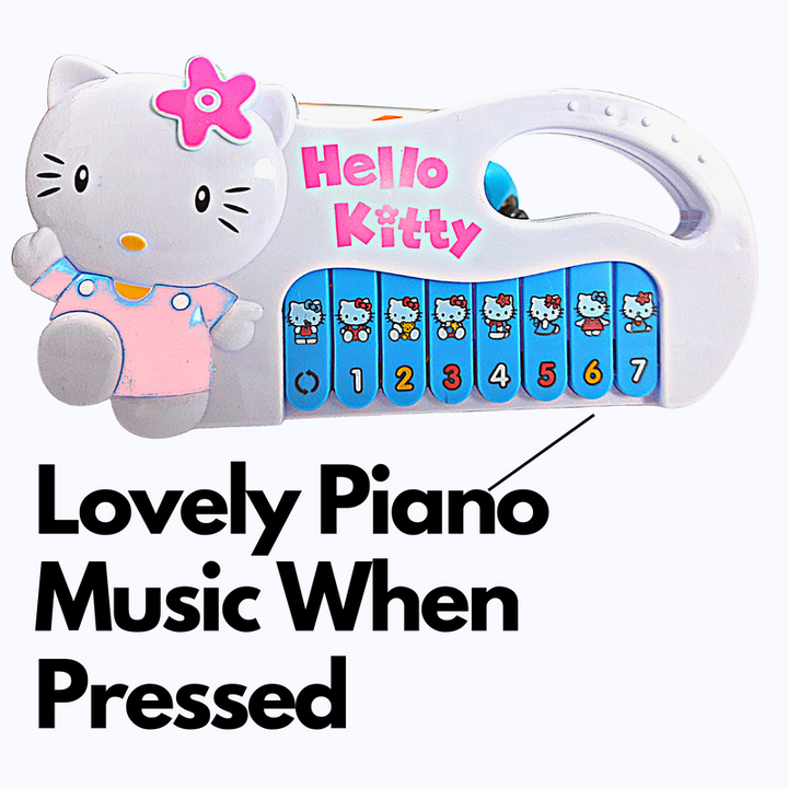 Hello Kitty Piano Toys for Kids and Babies | Plays Various Melodies (Blue)