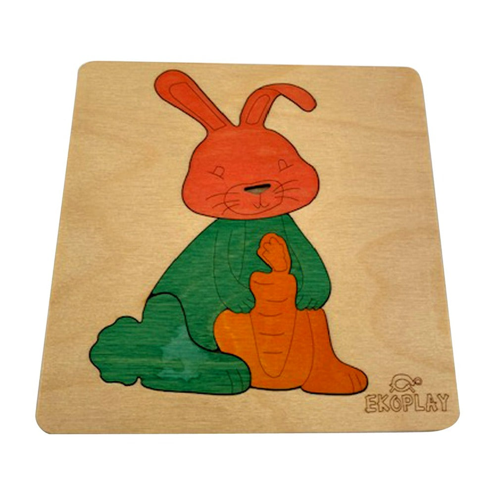 Happy Rabbit - Wooden Puzzle