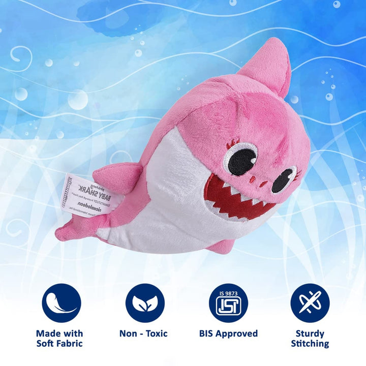 12" Baby Shark Sing & Light Up Plush Toy - Pink (6 Months - 7 Years)