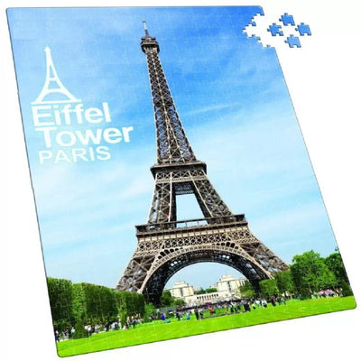 Eiffel Tower of Paris Jumbo Jigsaw Puzzles 500 Pieces Flawless Fit Fun Activity Indoor Game Big Size for Gift Kids and Adults