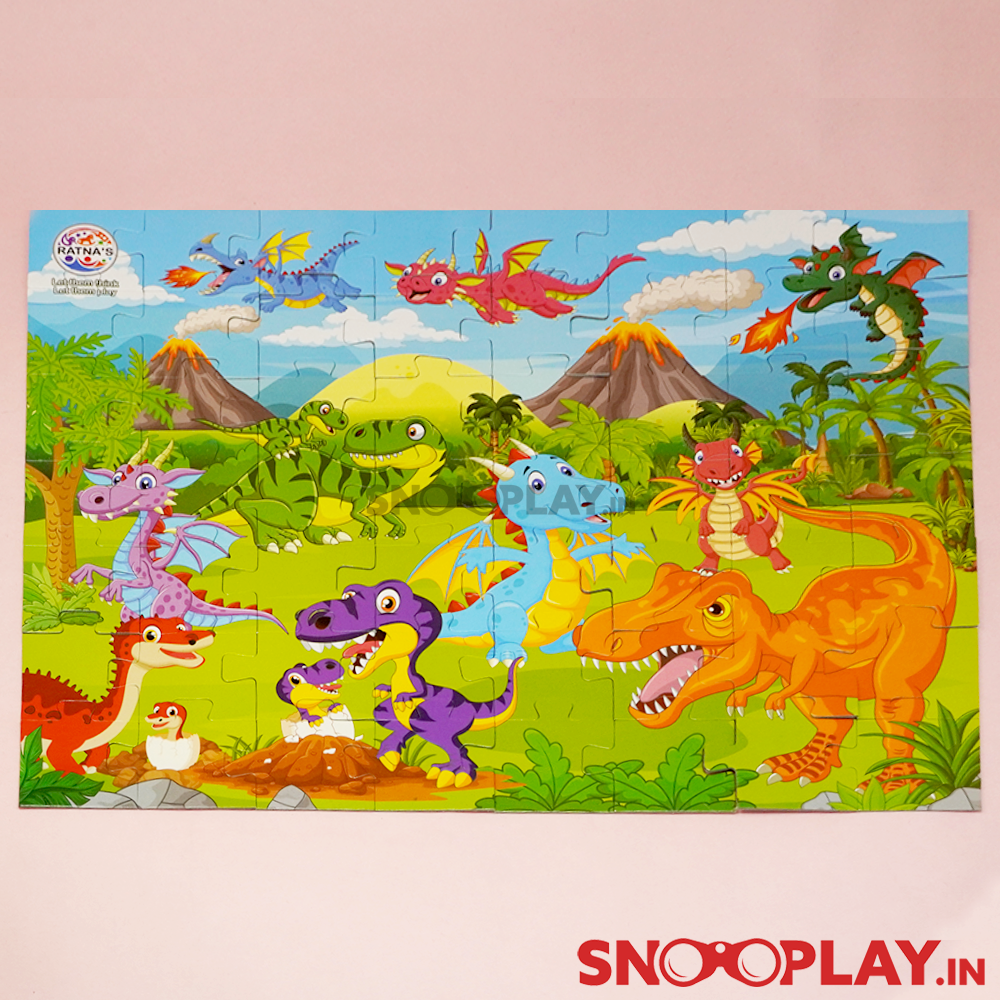 Dinosaur Land Jumbo Floor Puzzle (56 Pieces Jigsaw Puzzle)