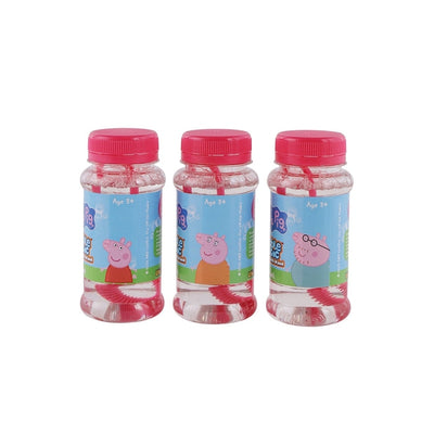 Bubble Magic Peppa Pig Pack Of 3 118 ML Thick Viscous Concentrate Solution Bottle with Wand-Blow