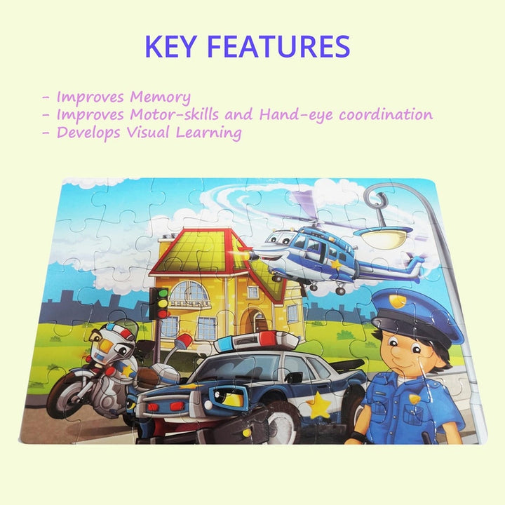 Police Theme Jigsaw Puzzle Game Multicolor (40 Pieces)