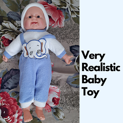 Musical Laughing Baby | Baby Doll (Size: 40 cm) (Blue)