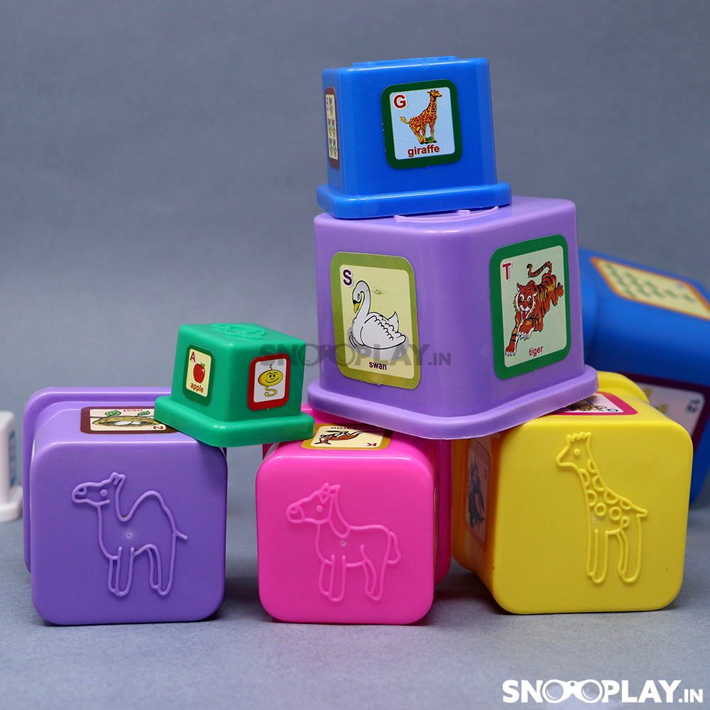 Learning Tower Stack (Alphabets & Numbers Blocks)