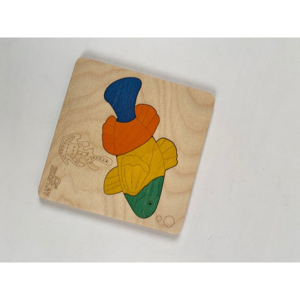 Wooden Fish in a Pond Puzzle (1-2 Years)