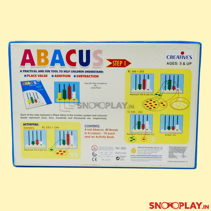 Abacus Toy - Step 1 (Learn Addition, Subtraction, Place Value)