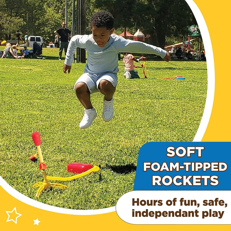 Stomp Rocket Original Ultra Rocket Launcher|Soars 200 Feet|4 High Flying Rockets and Adjustable Launcher