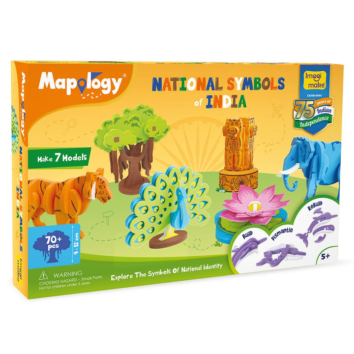 Mapology - National Symbols of India (7 Thick Sheets with Model Pieces)