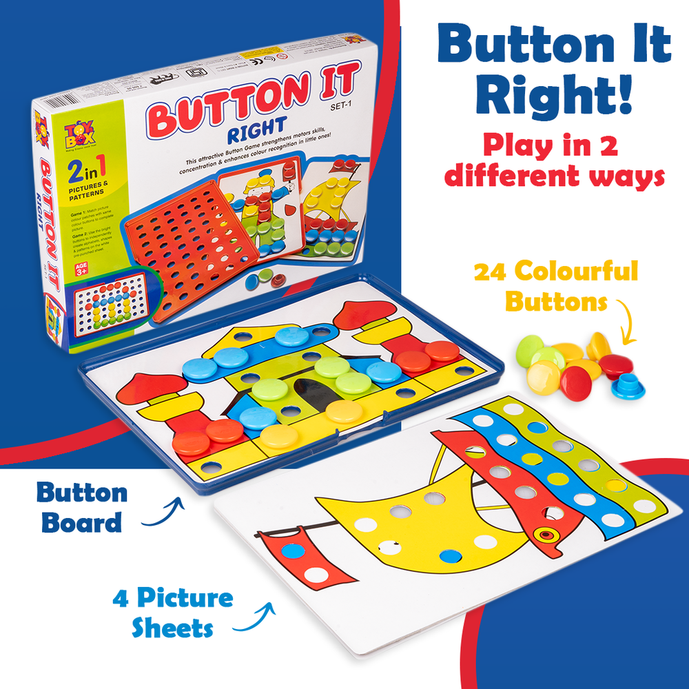 Button It Right Set - 1 | Pre-School Learning Aids