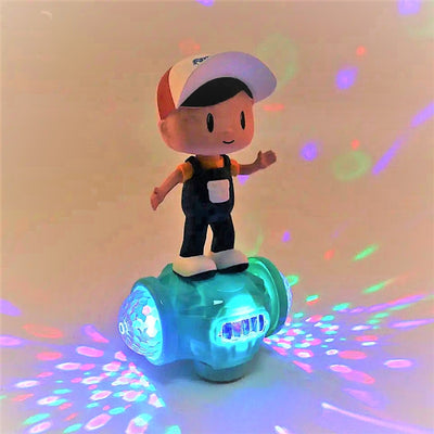 Dancing Fashion Boy Light & Sound, Stunt Scooter Battery Operated Muscial Toy Game
