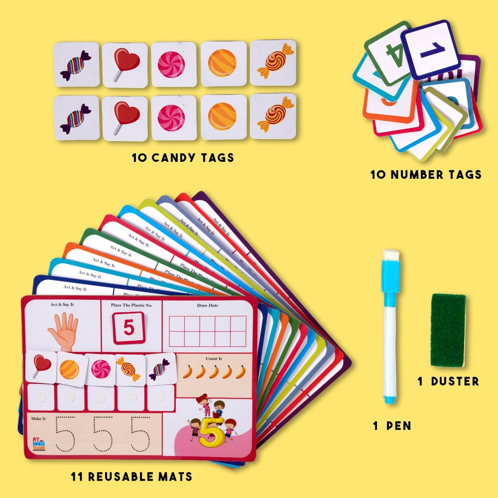 Number Counting 0-10 Bundle - Say, Read , Trace, Count, Number Names all in one