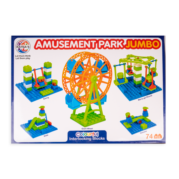 Amusement Park Jumbo Blocks Set (74 Pieces)