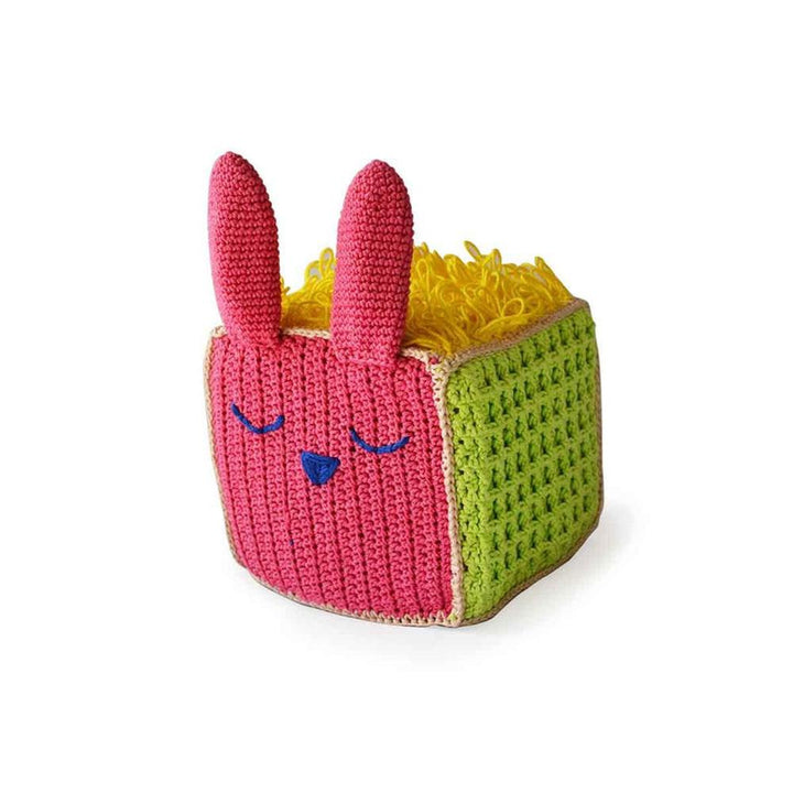 Shumee Soft Crochet Sensory Rattle Cube (3-12 Months)