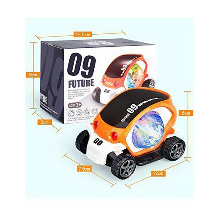 360 Degree Rotating Stunt Bump and Go Car - Multicolour