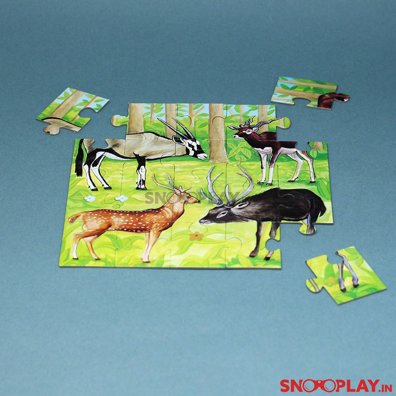 Set of 4  Animals Jigsaw Puzzles - Series 4 (2-4 Years)